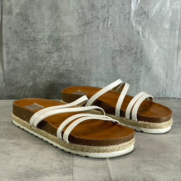 DV DOLCE VITA Women's White Carlee Strappy Footbed Slide Sandals SZ 10 - Picture 4 of 6